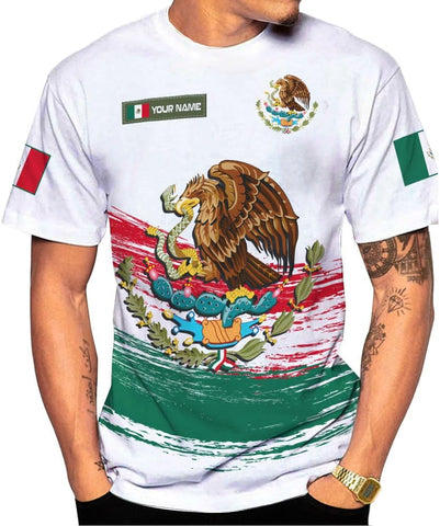 Royal Fight Personalized Mexico Shirts, Mexican Shirts for Men, Customized Mexico T-Shirt for Men, Mexico Eagle Flag Shirt