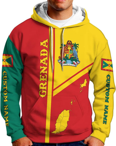 Personalized Name Grenada Shirts for Men, Grenada Shirts for Women, Proud Grenadan Shirts, Grenadian Flag Pride Shirt