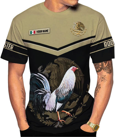 AOVL Personalized Rooster shirts 3D Rooster Mexican Shirts for Men Rooster Mexico Shirt Rooster Shirt for Men Women S-5XL