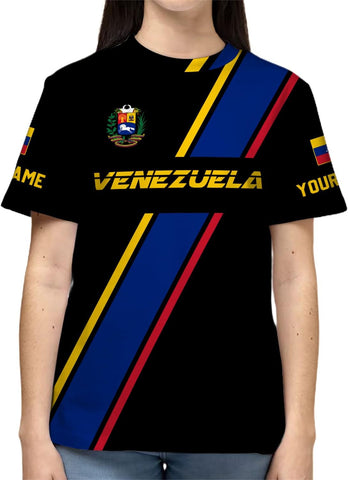 Royal Fight Personalized Coat of Arms Shirt with Venezuela Flag - Pride Shirts for Men & Women