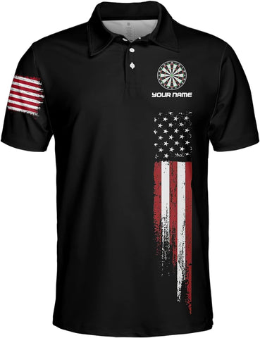 Personalized Name Dart 3D Polo Shirt, Dart Shirts, Mens Dart Shirts, Funny Dart Tshirts, Dart Team Shirts Gifts (PL06)