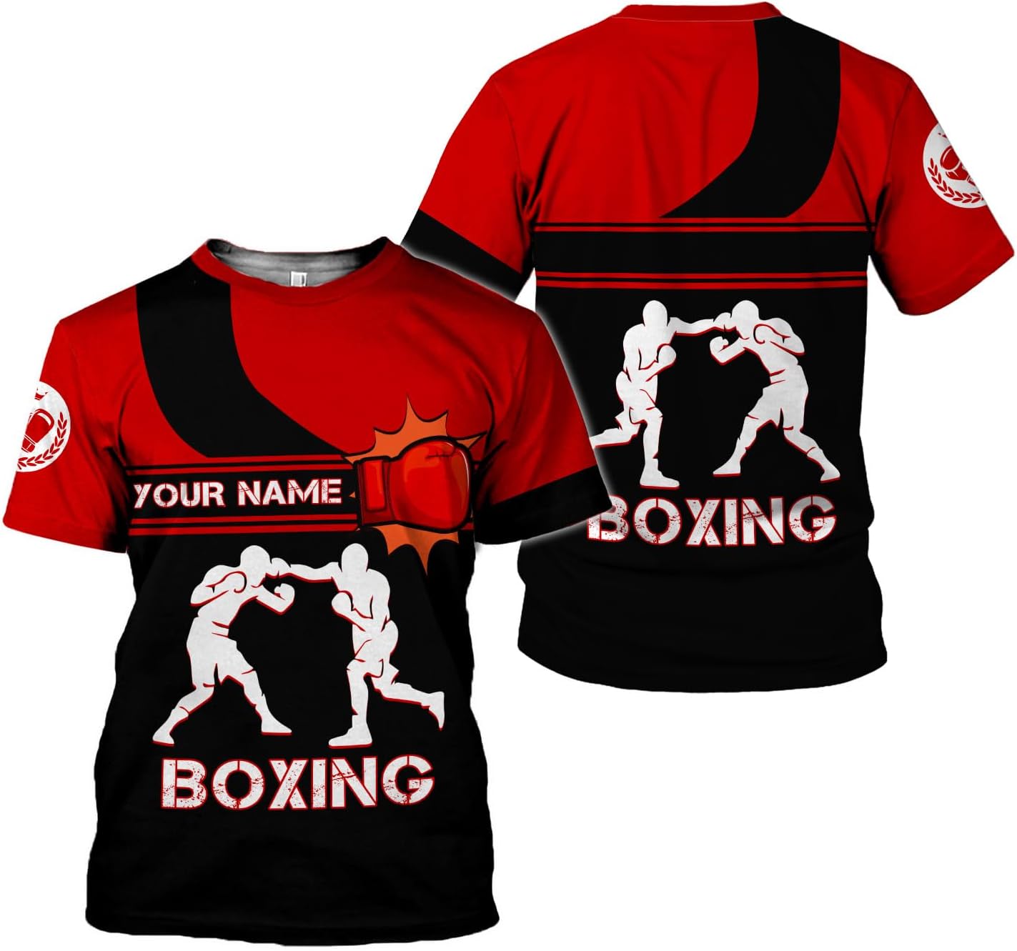 Personalized Boxing 3D Shirt, Boxing Shirts for Men Boxing T Shirts Women Boxing Tee Shirt Gifts for Boxing Lovers (HD386)
