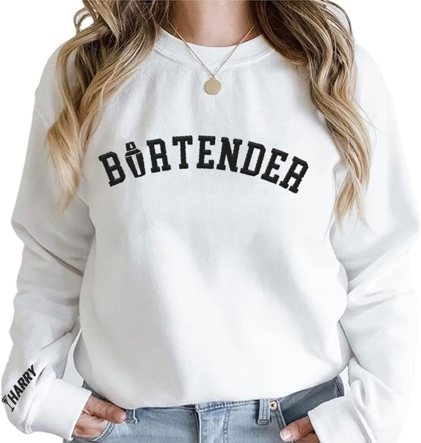 MAPrints Personalized Bartender Embroidered Sweatshirt, Funny Bartending Gift For Bartender Barista Shirt Cocktail Sweatshirt