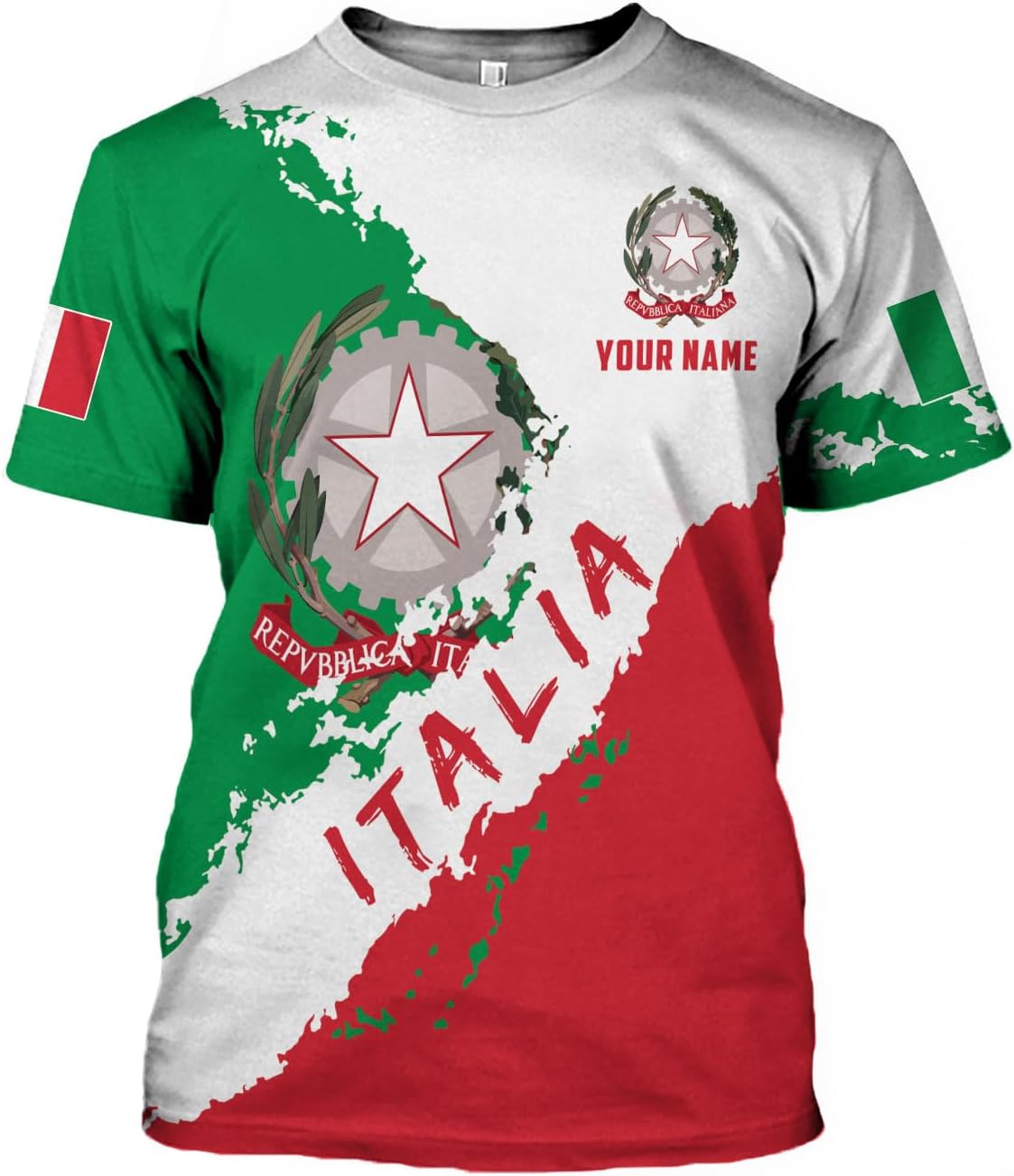 Parvii Personalized Italian Shirt, Italian Shirts for Men & Women, Italia T Shirts, Italy Tshirt, Italian Flag Shirt Gift