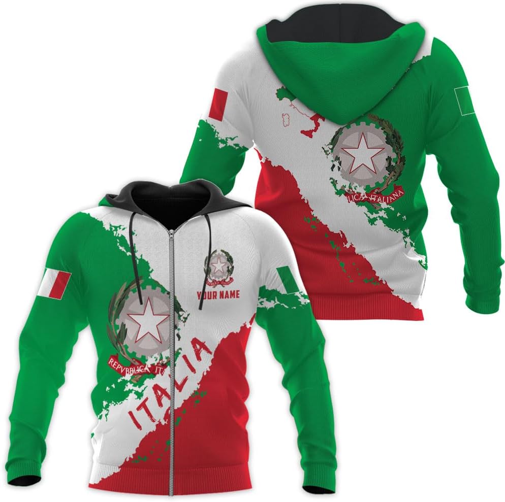 Parvii Personalized Italian Shirt, Italian Shirts for Men & Women, Italia T Shirts, Italy Tshirt, Italian Flag Shirt Gift