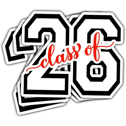 COMBO 3 PCS Class of 2026 Stickers, Graduation 2026, 2026 Senior Stickers for Laptop Water Bottle Phone Car Window Helmet Vinyl Stickers