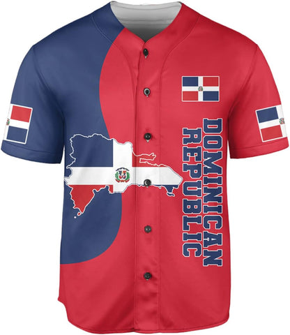 Personalized Dominican Republic Baseball Jersey Shirt,Team Name Republic Dominicana Baseball Jersey for Men and Women