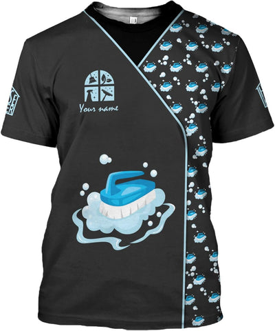 MAPrints Personalized Name Housekeeping Shirt 3D All Over Print, Cleaning Service Tshirt, Gifts for Housekeeper Men and Women