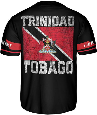 Podagree Personalized Trinidad & Tobago Baseball Jersey, Trinidad and Tobago Proud Flag Shirt Coat of Arms Gift Men Women