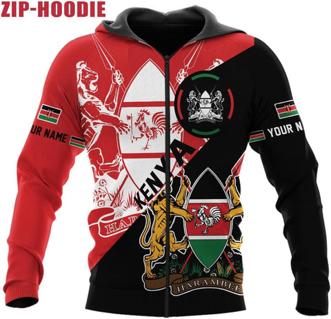 Personalized Kenya Flag 3D Shirts - Kenyan Pride Gift