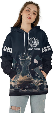 MAPrints Personalized Name Chess 3D Shirt, Custom Name Chess 3D Tshirt Hoodie Sweater for Men, Women, Gifts for Chess Lover