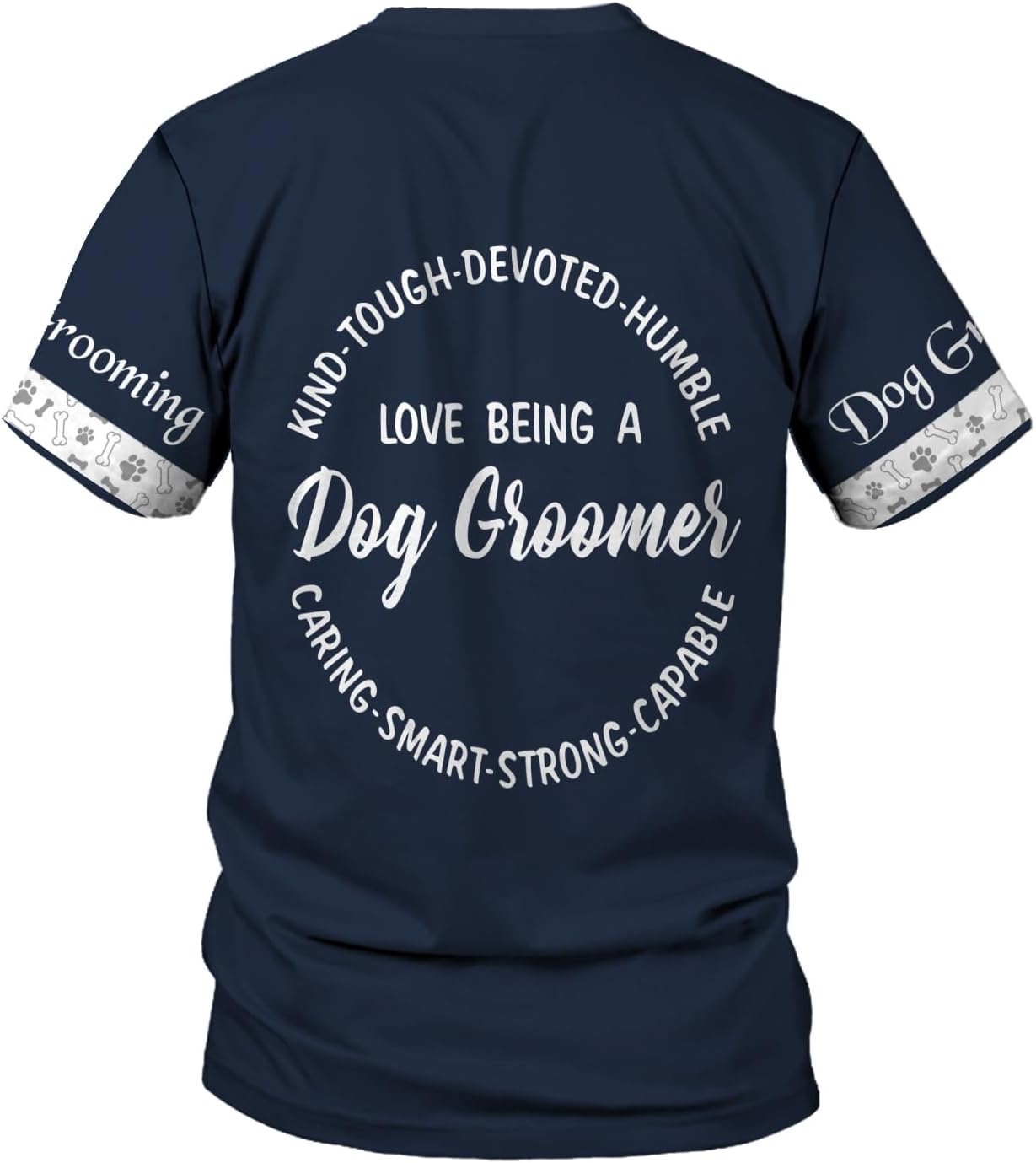 Rivelus Personalized Name Dog Groomer Shirt 3D, Funny Dog Groomer Apparel Shirts, Dog Groomer Gifts for Men and Women