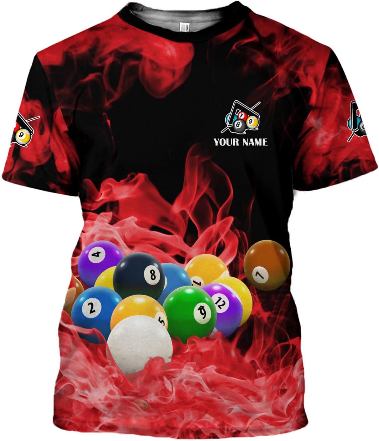 Parvii Personalized Billiards Shirt for Men, 8 Ball Pool Shirt, Billiards Gift