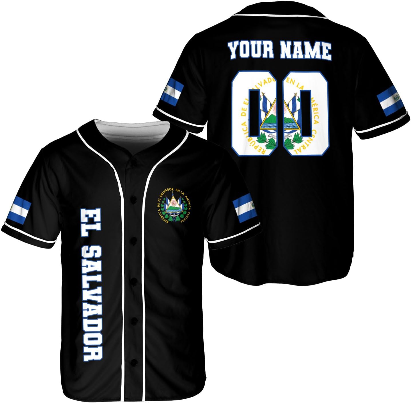 Parvii Personalized El Salvador Baseball Jersey - Proud El Salvador Shirt for Men