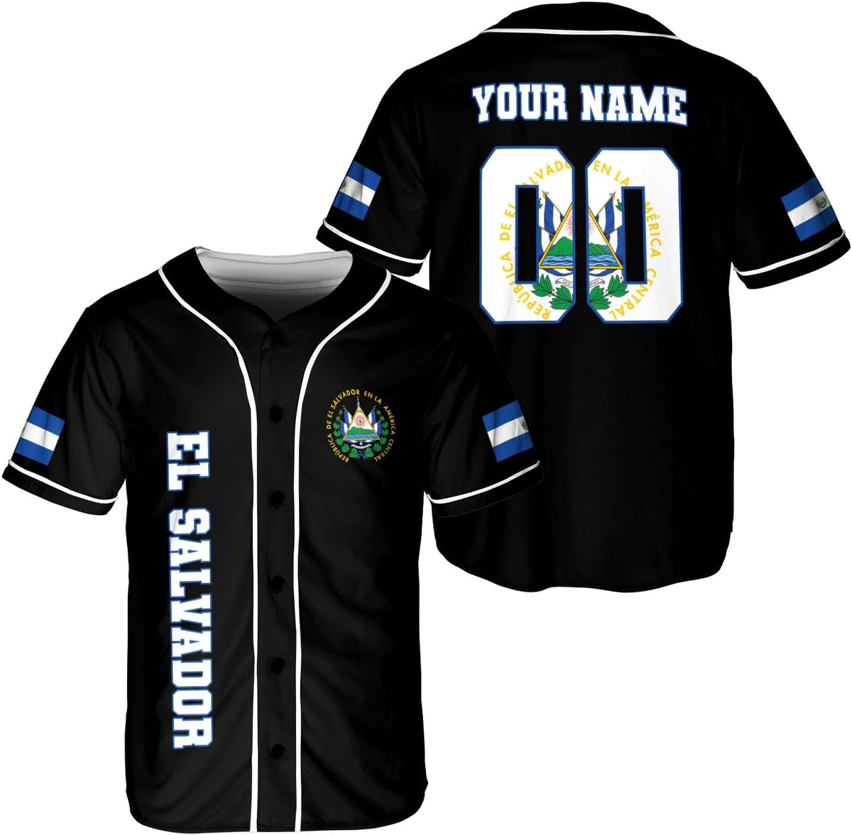 Parvii Personalized El Salvador Baseball Jersey - Proud El Salvador Shirt for Men