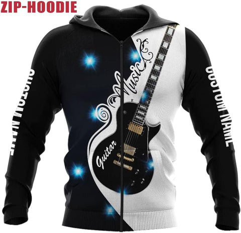 Personalized Name Guitar Shirt 3D, Customized Guitar Shirts for Men, Unisex Guitar Shirts Music Music Lover, Guitar Lover