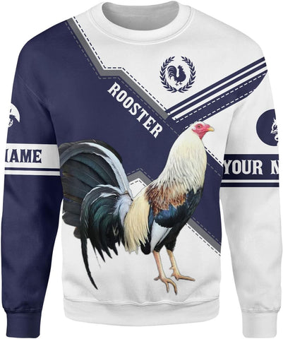 Mostprints Personalized Name Rooster Shirt 3D, Rooster Shirts for Men, Chicken tshirts shirts for women, Funny Chicken shirts
