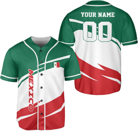 Personalized Name Mexico Jersey for Men and Women, Jersey Mexico Shirt 3D, Mexico Soccer Shirt, Mexican Jersey