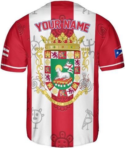 RoyalBro Personalized Puerto Rico Baseball Shirt - Custom Team Name, Puerto Rican Baseball Jersey for Men