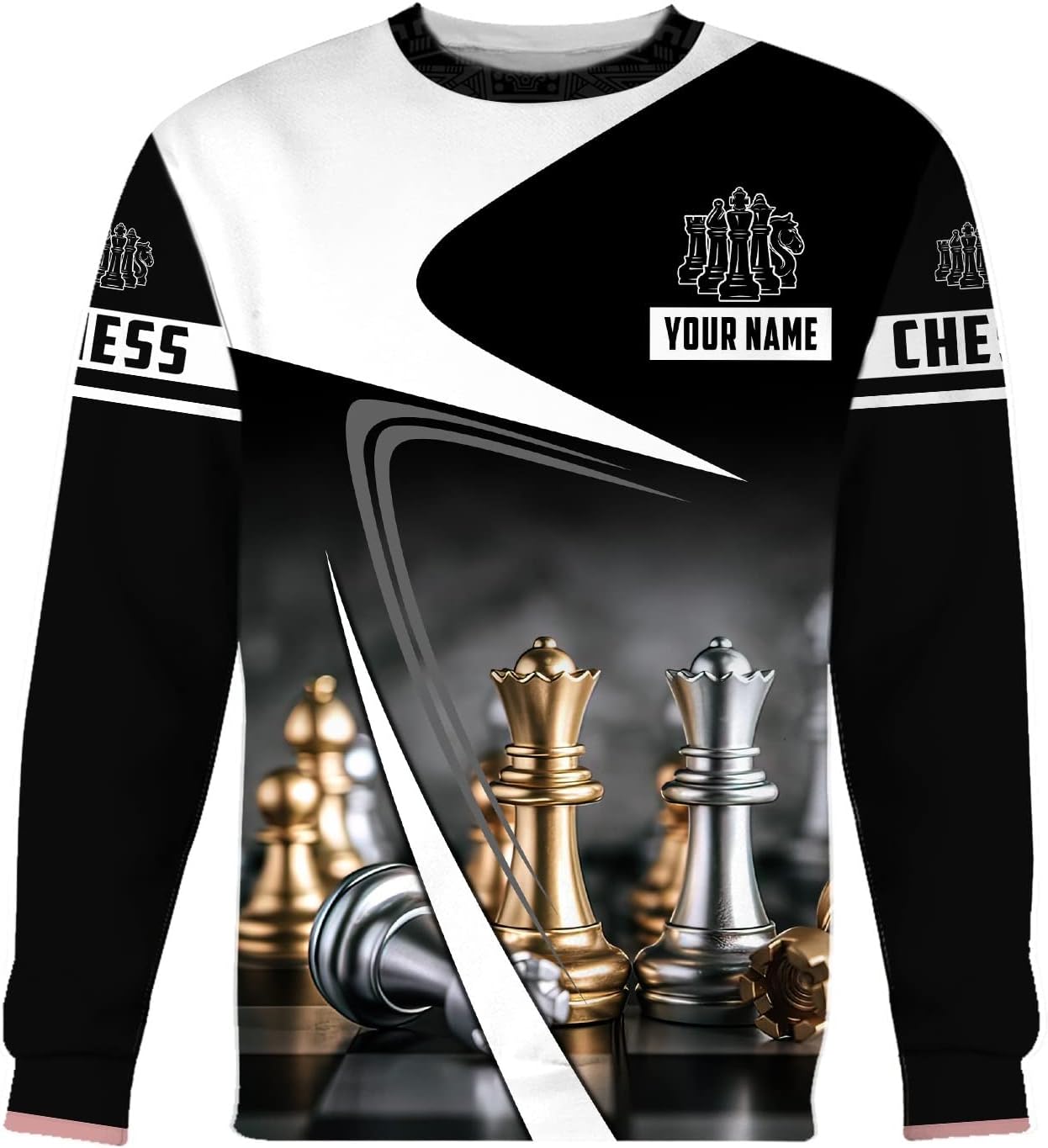 Personalized Name Chess 3D Full Color Shirt, Custom Name Chess 3D Shirt for Men, Women, Chess Lover, USA Chess Shirt