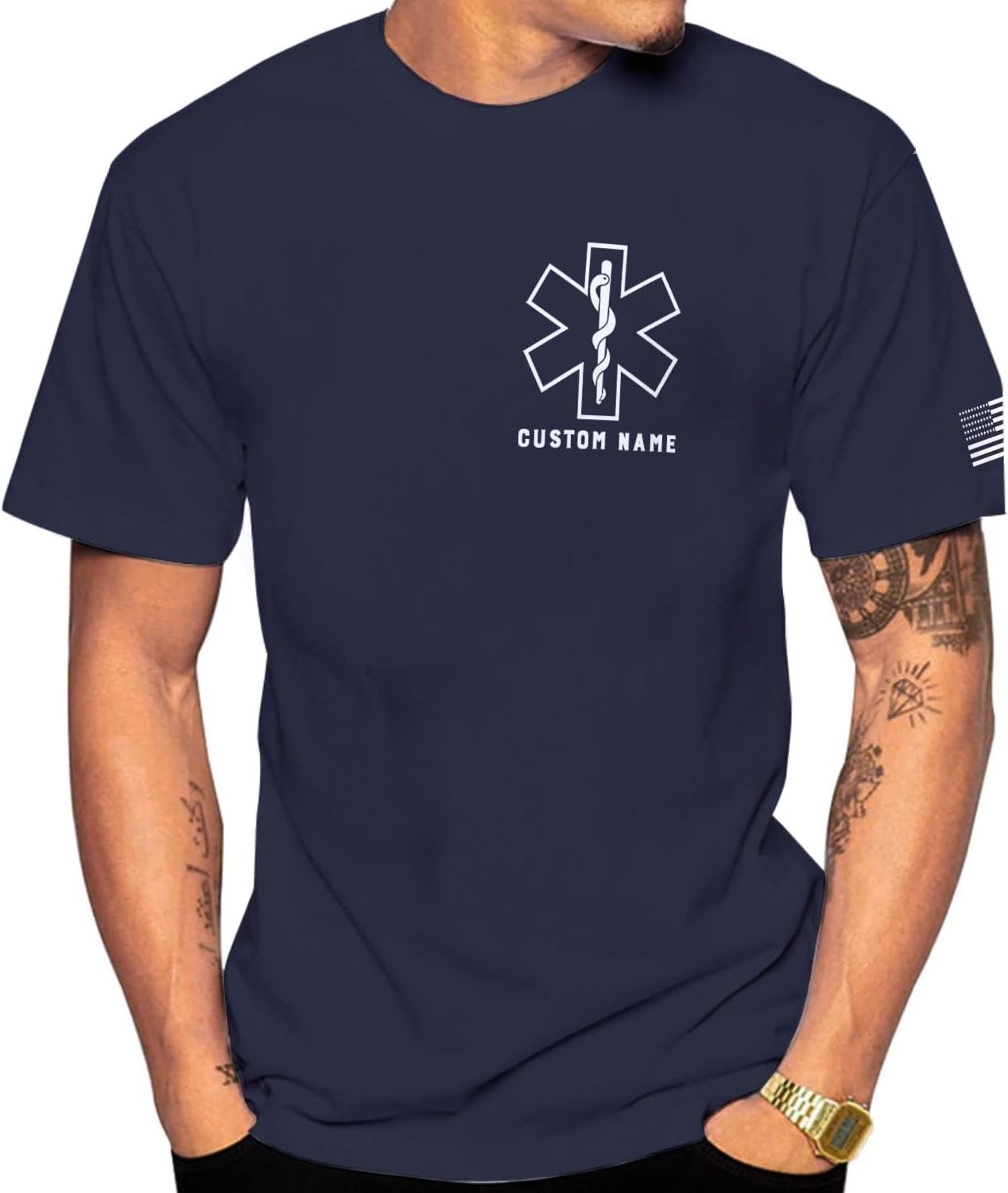 Mostefy Personalized EMT Shirt, EMS Shirt, Customized EMS Shirts,EMT Paramedic Uniform Emergency Medical Technician Shirts