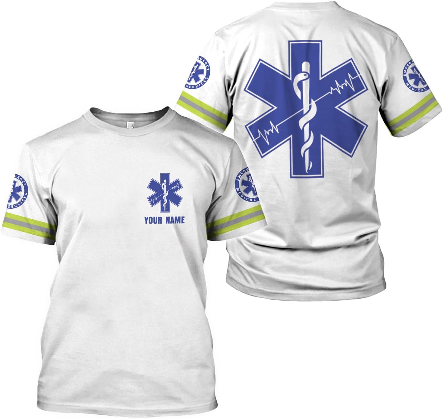 Podagree Personalized EMT Shirt, EMS Shirt, Customized EMS Shirts,EMT Paramedic Uniform Emergency Medical Technician Shirts