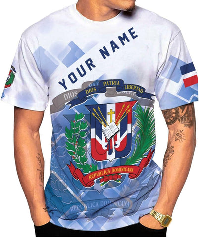 Mostprints Personalized Dominican Shirt 3D, Dominican Republic Shirts, Dominican Flag Unisex Republica Dominicana Shirt S-5XL