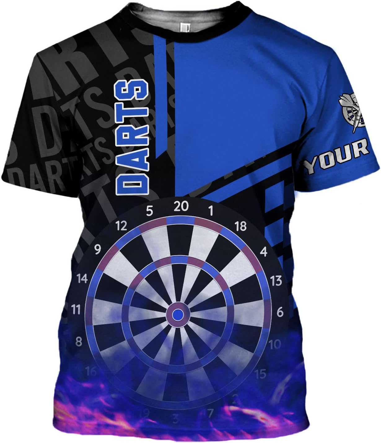 HomeDesign Personalized Dart Shirts, Darts Shirts for Men, Dart Jerseys for Teams, Dartboard Players Shirt Darts Board Gift
