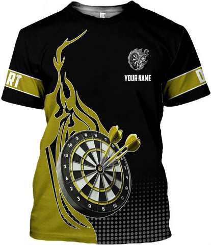 Pretyprints Personalized Dart Shirts Men Women 3D Polo Custom Name Team Jersey Funny Dartboard Shirt S-5XL Gifts