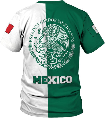 Personalized Mexican Shirts for Men 3D Customized Mexico Shirts for Men Mexico Shirts for Women Mexico Flag Shirt (HD181)