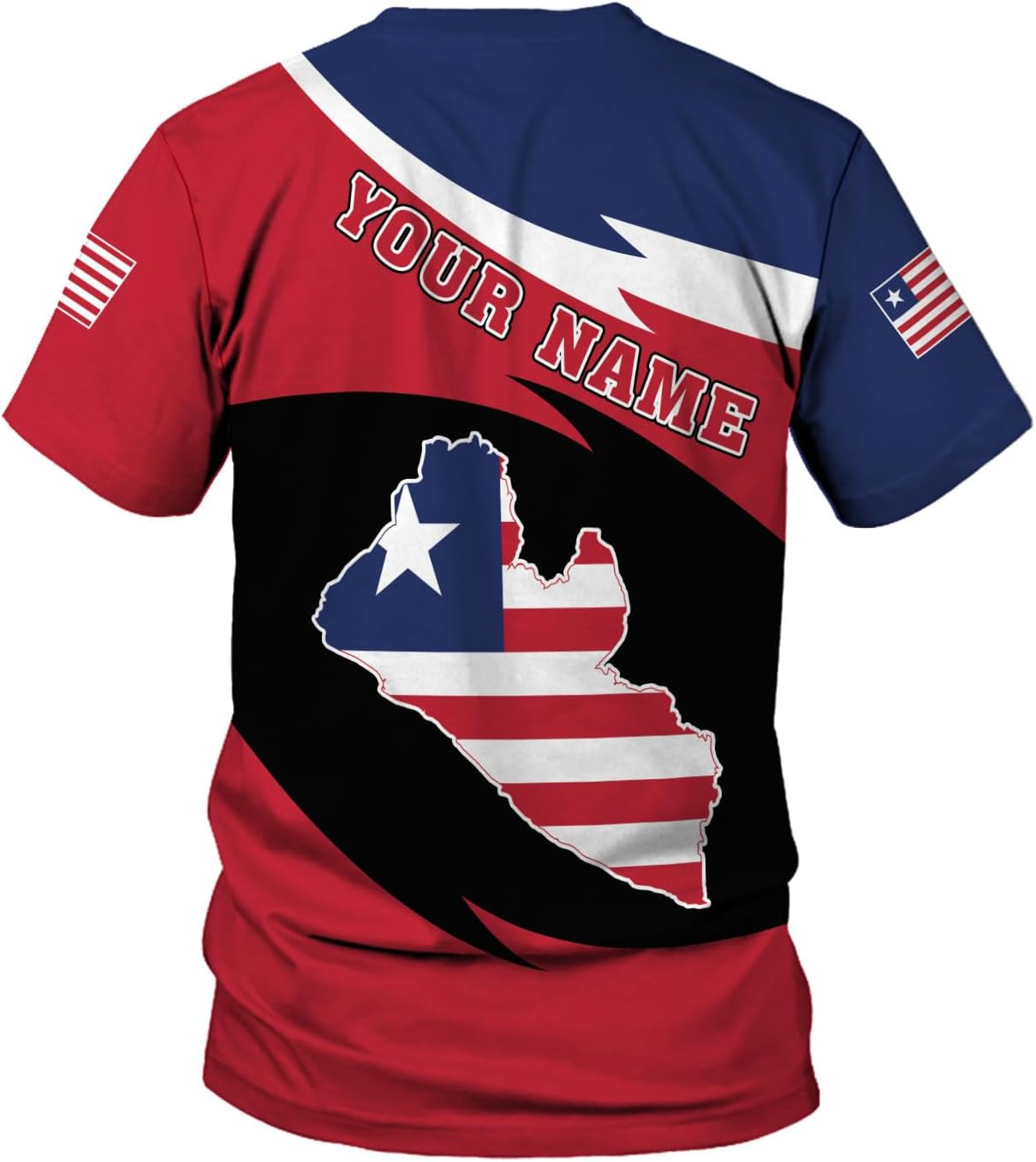 MoonArt Personalized Liberia Shirts Liberian Coat of Arms Flag Liberia 3D Shirts Liberia Liberian Pride Gift