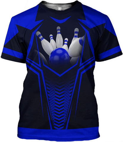 Pretyprints Personalized Bowling Shirt - Custom Bowling Gift for Women & Men