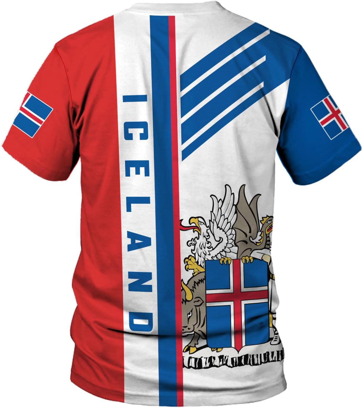 MoonArt Personalized Iceland Shirt 3D, Reykjavik Souvenir Tshirt Icelandic Pride Flag T-Shirt Men Women Shirts