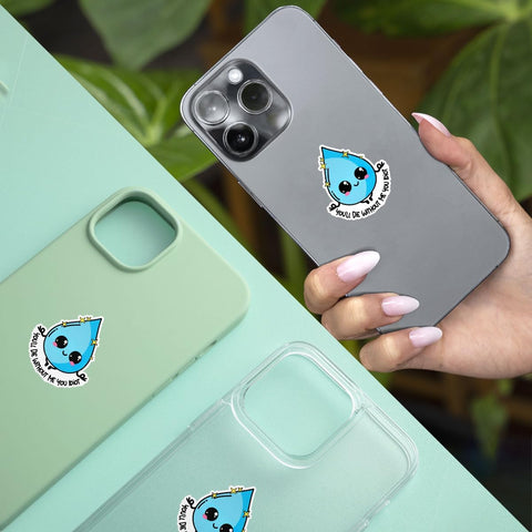 3 Pcs Hydration Sticker You'll Die Without Me You Idiot Sticker Drink Your Water Decal Funny Water Drop Hydration Waterproof Vinyl Health Awareness for Laptop Water Bottle Tumbler Phone Case 3"x3" (1)