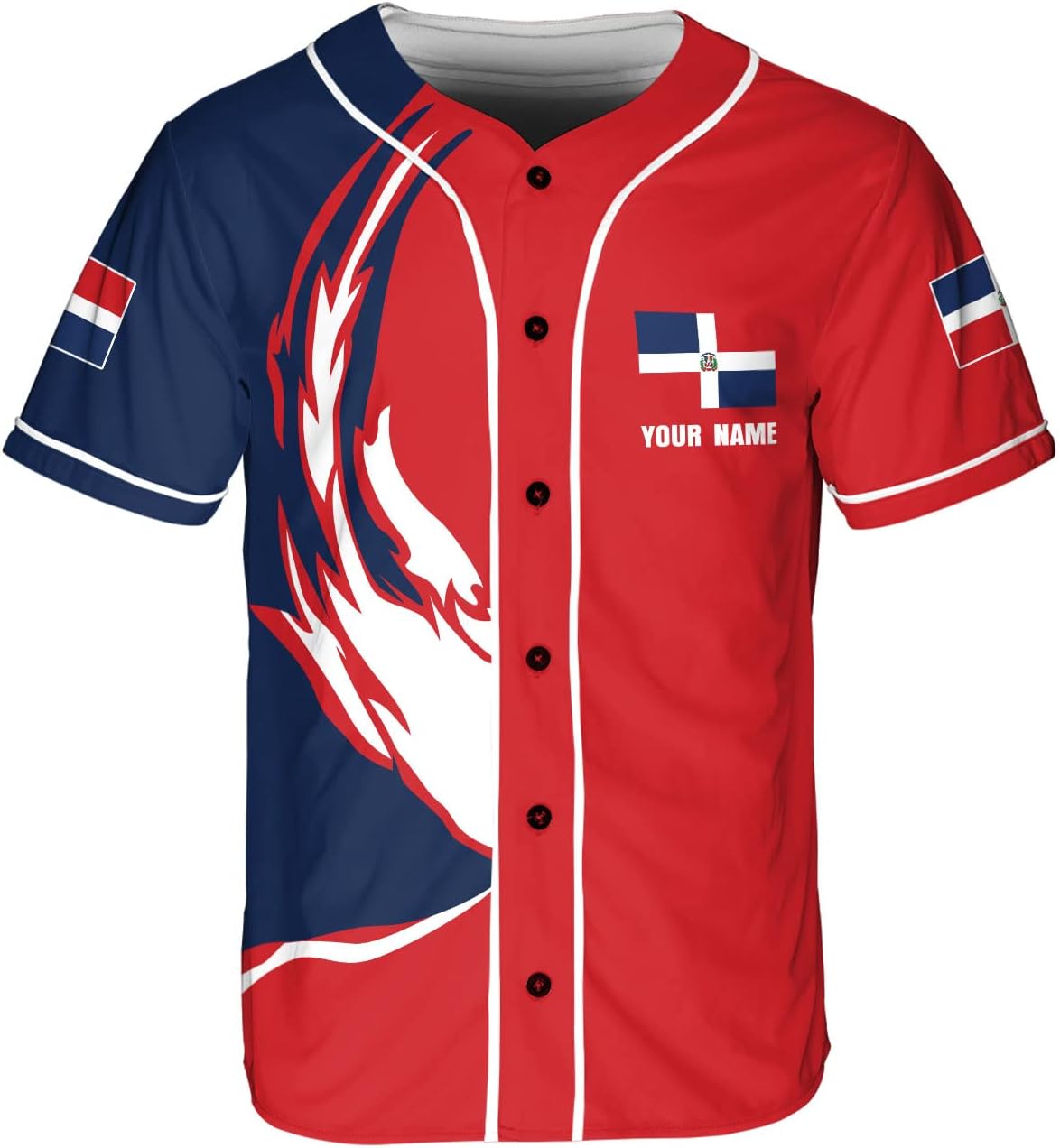 Leprints Personalized Dominican Republic Baseball Jersey Shirt,Team Name Republic Dominicana Baseball Jersey for Men,Women