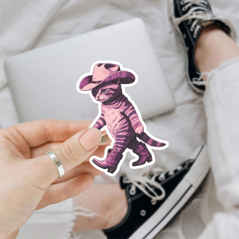 (3pcs) Cowboy Cat Sticker, Black Cat Sticker, Cool Cat Sticker, Cat Cowboy Sticker, Sticker Die-Cut Waterproof Vinyl Sticker for Laptop Water Bottle Phone Window Helmet