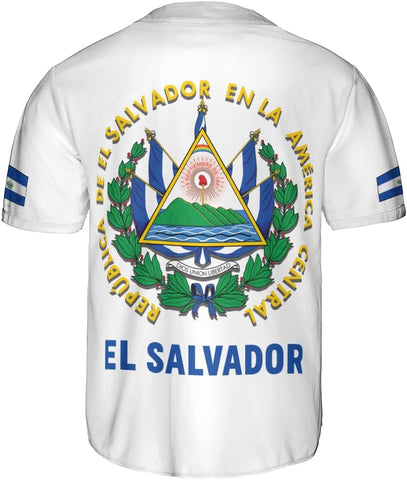 Personalized Name El Salvador Baseball Jersey Shirt El Salvador Flag Shirt Men Salvadorans Pride Jersey El Salvadore��a Tshirt