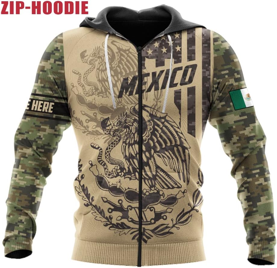 Personalized Name Mexican Hoodie 3D, Customized Mexican Hoodies for Men, Unisex Mexico Hoodie, Mexico Hoodies for Men 2