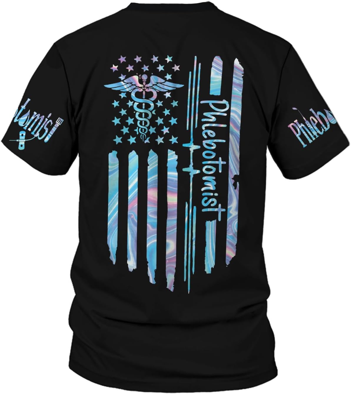 MoonArt Personalized Name Phlebotomist Shirt Gifts USA Phlebotomy Graduation Syringe Hospital Tech Nursing Emergency Shirts