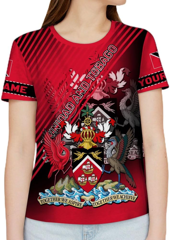Rivelus Personalized Trinidad and Tobago Clothing 3D, Trinidad and Tobago Shirt, Trinidad Pride Gift T-Shirt S-5XL