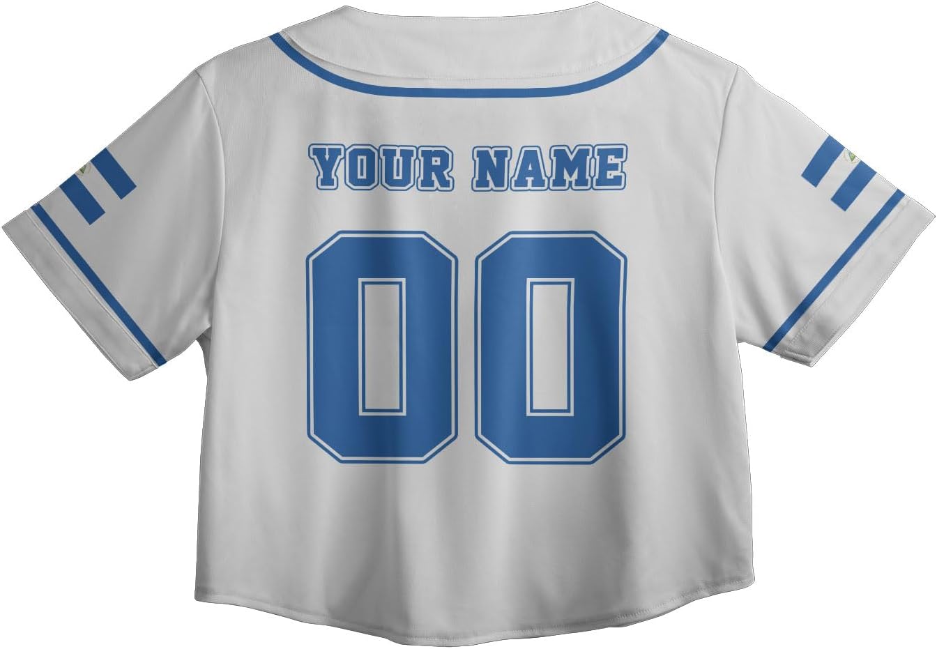 Personalized Nicaragua Baseball Croptop Shirt, Nicaraguan Flag Jersey for Women Jersey Pride