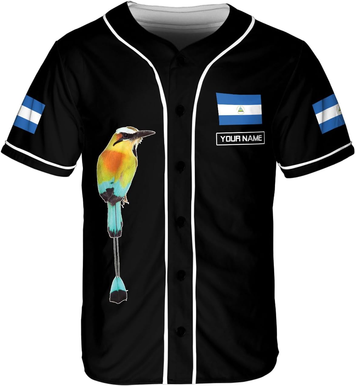 Podagree Personalized Nicaragua Baseball Jersey Shirt Name Nicaraguan Baseball Jersey for Men & Women Nicaraguan Camisas