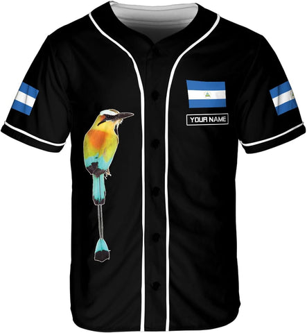 Podagree Personalized Nicaragua Baseball Jersey Shirt Name Nicaraguan Baseball Jersey for Men & Women Nicaraguan Camisas
