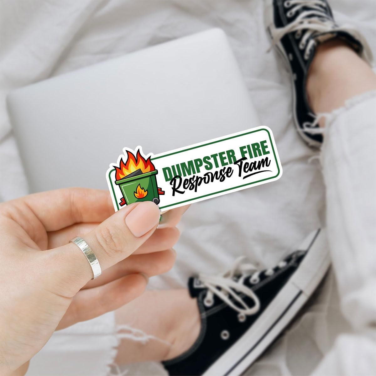 (3 Pcs) Dumpster Fire Response Team, Dumpster Fire Sticker, This is Fine Sticker, Everything's Fine Dumpster Fire - Vinyl Sticker Waterproof for Water Bottles Laptop Phone Car Window Helmet 3 Inches