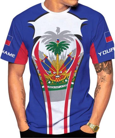 Mostprints Personalized Haiti Shirt 3D, Haitians Flag Pride Shirt, Haiti Shirts for Men & Women, Haitian Pride Tshirt S-5XL