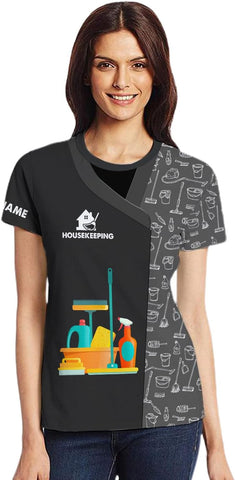 Personalized Housekeeping Shirt 3D All Print Cleaning Service Tshirt Gifts for Housekeeper, House Cleaning Uniforms for Women