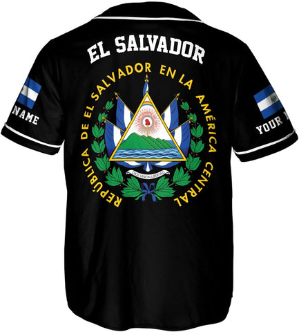 Leeprints Personalized Name El Salvador Baseball Jersey Shirt El Salvador Flag Shirt Salvadorans Pride El Salvadore��a