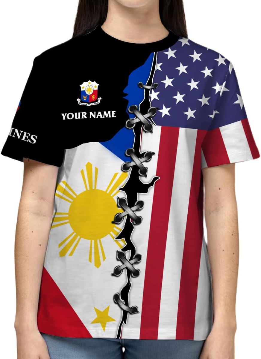 Custom Philippine 3D Shirt Men Women, Philippine T-Shirt Hoodies Filipino Flag Pinoy Shirt, Philippines Traditional Clothing