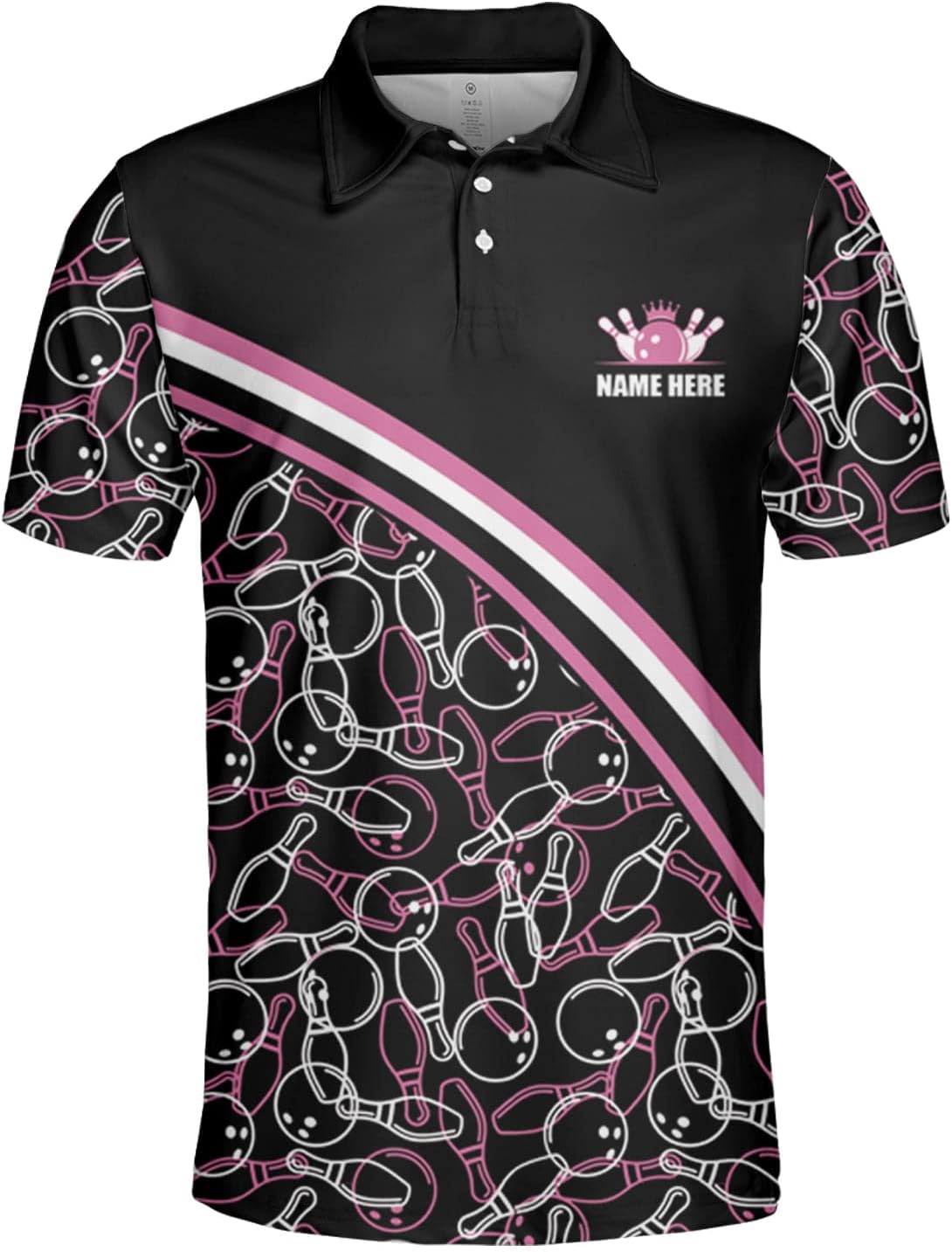 Personalized Name Bowling Polo Shirts 3D for Women, Bowling Shirt, Bowling Shirts for Womens, Team Bowling Shirt Women1