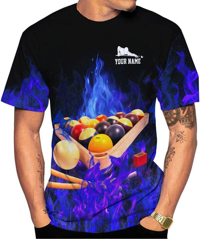 Parvii Personalized Billiards Shirt for Men, 8 Ball Pool Shirt, Billiards Gift